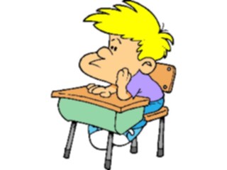 Sticker Custom Preview Image #050308 Education Schools Cartoons Boyat Desk