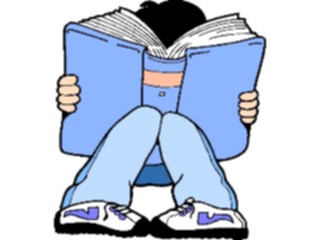 Sticker Custom Preview Image #050309 Education Schools Cartoons Boy Buriedin Book