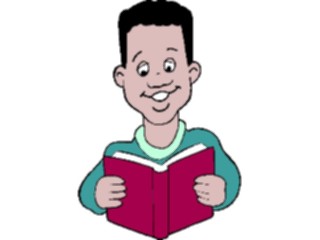 Sticker Custom Preview Image #050311 Education Schools Cartoons Boy Reading1