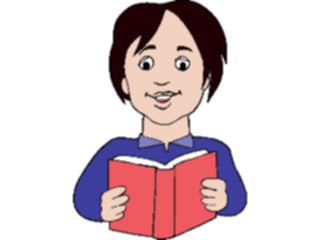 Sticker Custom Preview Image #050315 Education Schools Cartoons Boy Reading5