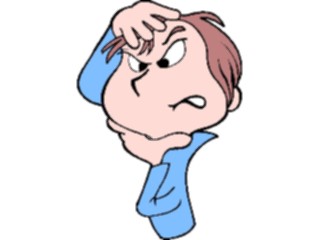 Sticker Custom Preview Image #050322 Education Schools Cartoons Boy Thinking2