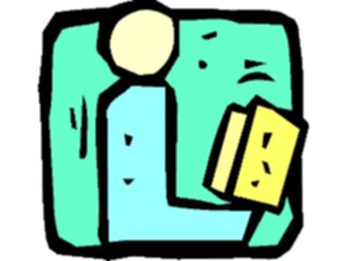 Sticker Custom Preview Image #050324 Education Schools Cartoons Boywith Book