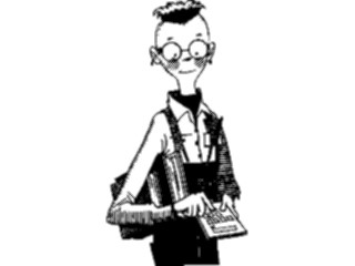 Sticker Custom Preview Image #050325 Education Schools Cartoons Boywith Calculator