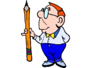 Sticker Custom Preview Image #050327 Education Schools Cartoons Boywith Pencil