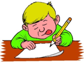 Sticker Custom Preview Image #050328 Education Schools Cartoons Boy Writing