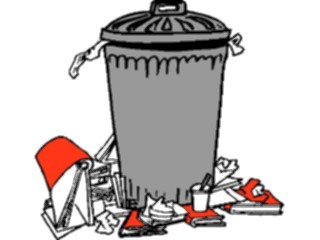 Sticker Custom Preview Image #050338 Education Schools Cartoons Cafeteria Garbage