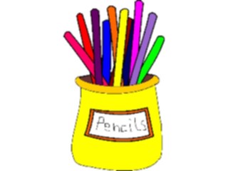 Sticker Custom Preview Image #050631 Education Schools Cartoons Pencils Colored