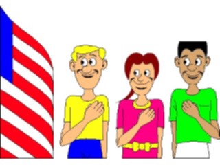 Sticker Custom Preview Image #050637 Education Schools Cartoons Pledgeof Allegiance1