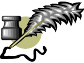 Sticker Custom Preview Image #050669 Education Schools Cartoons Quill Ink1