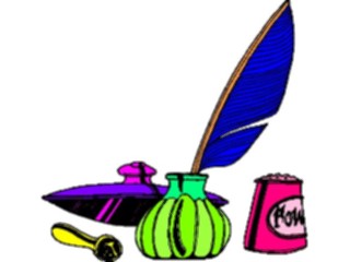 Sticker Custom Preview Image #050673 Education Schools Cartoons Quill Ink5