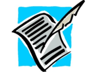 Sticker Custom Preview Image #050674 Education Schools Cartoons Quill Parchment1