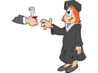 Sticker Custom Preview Image #050690 Education Schools Cartoons Receiving Diploma1