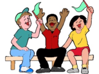 Sticker Custom Preview Image #050778 Education Schools Cartoons Students Cheering