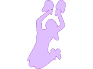 Sticker Custom Preview Image #050896 Education Schools Classroom Activities Cheerleader Silhouette