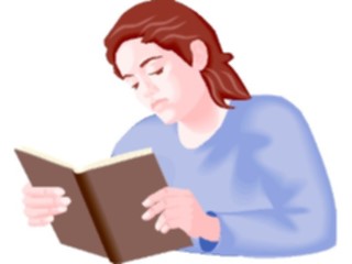 Sticker Custom Preview Image #050936 Education Schools Classroom Activities Girl Reading1