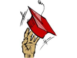 Sticker Custom Preview Image #051358 Education Schools Graduation Cap Toss