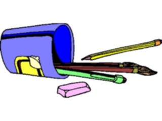 Sticker Custom Preview Image #051942 Education Schools School Supplies Pencil Cup1