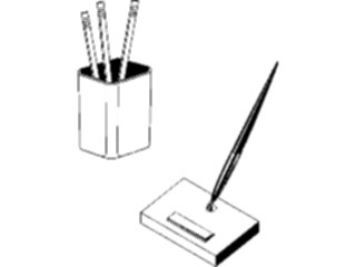 Sticker Custom Preview Image #051944 Education Schools School Supplies Pencil Cup Pen