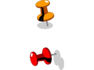 Sticker Custom Preview Image #052080 Education Schools School Supplies Thumbtack1