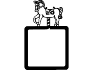 Sticker Custom Preview Image #053430 Entertainment Circus Carnival Carousel Horse Frame