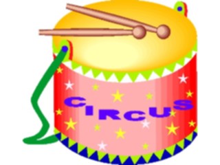 Sticker Custom Preview Image #053440 Entertainment Circus Carnival Circus Drum
