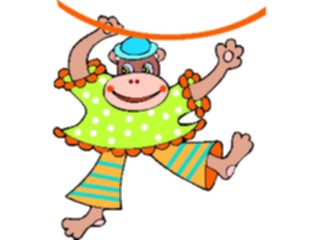 Sticker Custom Preview Image #053461 Entertainment Circus Carnival Circus Monkey1