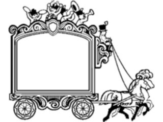 Sticker Custom Preview Image #053485 Entertainment Circus Carnival Circus Wagon Frame