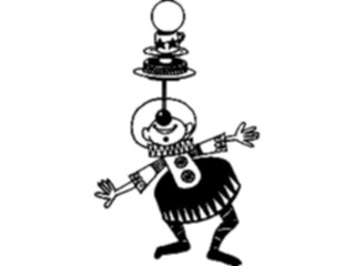Sticker Custom Preview Image #053582 Entertainment Circus Carnival Clown Balancing2