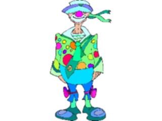 Sticker Custom Preview Image #053586 Entertainment Circus Carnival Clown Blindfolded