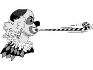 Sticker Custom Preview Image #053587 Entertainment Circus Carnival Clown Blowing