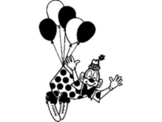 Sticker Custom Preview Image #053609 Entertainment Circus Carnival Clown Floating