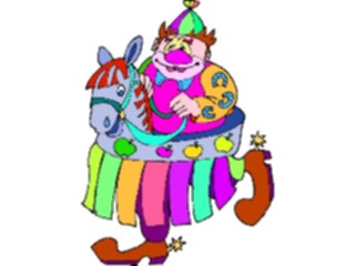 Sticker Custom Preview Image #053617 Entertainment Circus Carnival Clown Horse