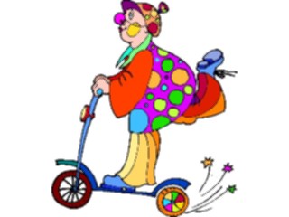 Sticker Custom Preview Image #053644 Entertainment Circus Carnival Clownon Scooter