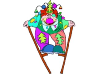 Sticker Custom Preview Image #053645 Entertainment Circus Carnival Clownon Stilts1