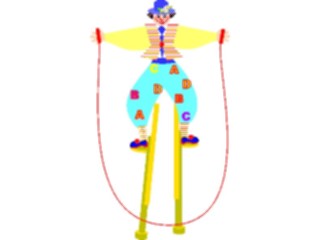 Sticker Custom Preview Image #053646 Entertainment Circus Carnival Clownon Stilts2