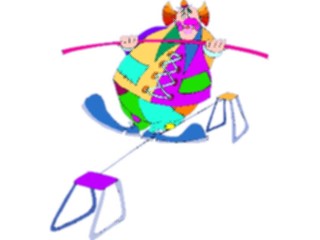 Sticker Custom Preview Image #053647 Entertainment Circus Carnival Clownon Tightrope