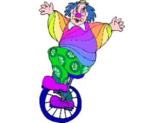 Sticker Custom Preview Image #053649 Entertainment Circus Carnival Clownon Unicycle