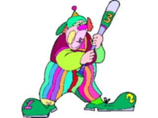 Sticker Custom Preview Image #053651 Entertainment Circus Carnival Clown Playing Baseball