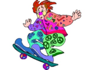 Sticker Custom Preview Image #053663 Entertainment Circus Carnival Clown Skateboarding