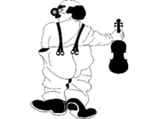 Sticker Custom Preview Image #053673 Entertainment Circus Carnival Clown Violin
