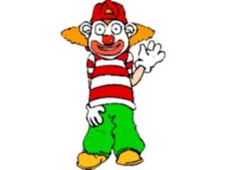 Sticker Custom Preview Image #053674 Entertainment Circus Carnival Clown Waving1
