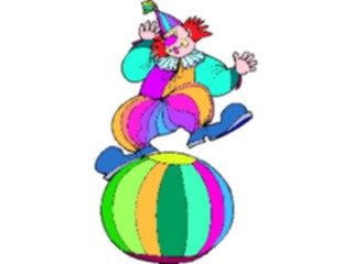 Sticker Custom Preview Image #053682 Entertainment Circus Carnival Clownwith Ball3