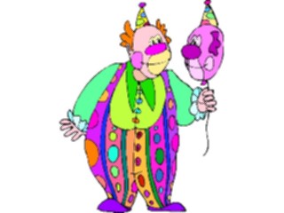 Sticker Custom Preview Image #053686 Entertainment Circus Carnival Clownwith Balloon3