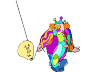 Sticker Custom Preview Image #053688 Entertainment Circus Carnival Clownwith Balloon5