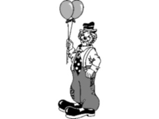 Sticker Custom Preview Image #053689 Entertainment Circus Carnival Clownwith Balloons01
