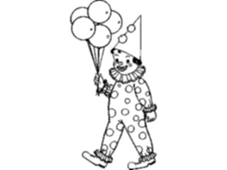 Sticker Custom Preview Image #053693 Entertainment Circus Carnival Clownwith Balloons05