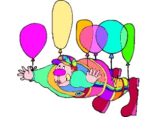 Sticker Custom Preview Image #053696 Entertainment Circus Carnival Clownwith Balloons08