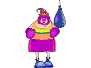 Sticker Custom Preview Image #053705 Entertainment Circus Carnival Clownwith Boxing Gloves