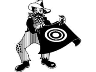 Sticker Custom Preview Image #053708 Entertainment Circus Carnival Clownwith Bulls Eye