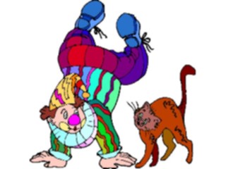 Sticker Custom Preview Image #053710 Entertainment Circus Carnival Clownwith Cat